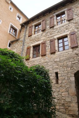 lovely streets of the village Sainte-Enimie, Gorges du Tarn in France, Europe clipart