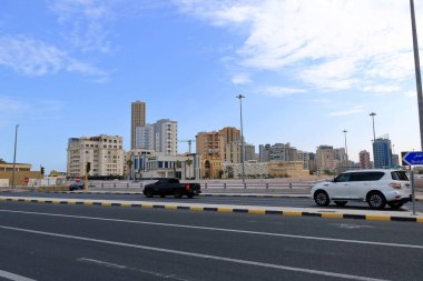 Kuveyt Şehri, Ortadoğu Kuveyt - Kasım 09 2024: Kuveyt Şehir Merkezi 'ndeki modern gökdelenler