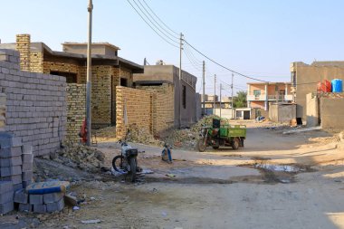 Chibayish, Chabaish, Nasiriya in Iraq - November 11 2024: a typical small village in the marshlands clipart