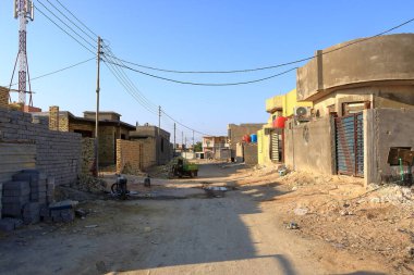 Chibayish, Chabaish, Nasiriya in Iraq - November 11 2024: a typical small village in the marshlands clipart