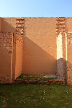 walls and bricks of renovation of the Main Caliphal Palace at Samarra, Iraq, known in Arabic as Dar al-Khilafa (Abode of the Caliphate) or Qasr al-Khalifa (Palace of the Caliph) clipart