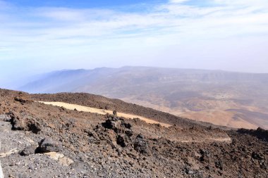 Kanarya Adaları, Tenerife, İspanya 'daki Teide Dağı' ndan havadan panoramik manzara