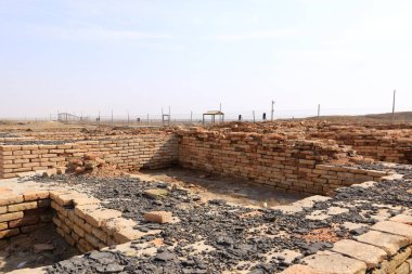 Ennigaldi-Nanna Müzesi Antik Ur 'daki Ziggurat' ın yanında, Sümer tapınağı, Irak
