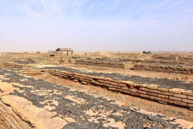 Ennigaldi-Nanna Müzesi Antik Ur 'daki Ziggurat' ın yanında, Sümer tapınağı, Irak