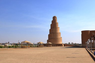 Sarmal minarenin tepesi, Büyük Cami Malwiya, Samarra, Irak