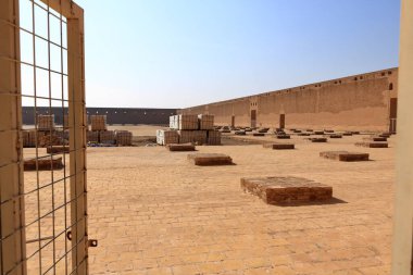 walls of the Great Mosque Malwiya in Samarra, Iraq clipart