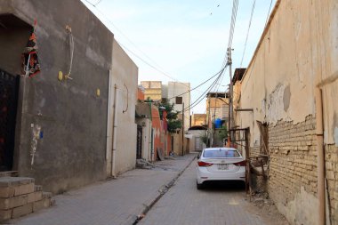 Basra, Irak 'ta Basrah - 10 Kasım 2024: Eski şehir, tarihi Ashar Mahallesi' nin imaları