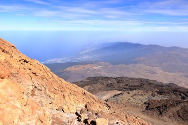 Kanarya Adaları, Tenerife, İspanya 'daki Teide Dağı' ndan havadan panoramik manzara