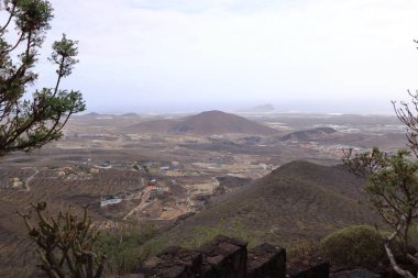 the View from the point Mirador de La Centinela to the southern coast of Tenerife, Canary Islands, Spain clipart