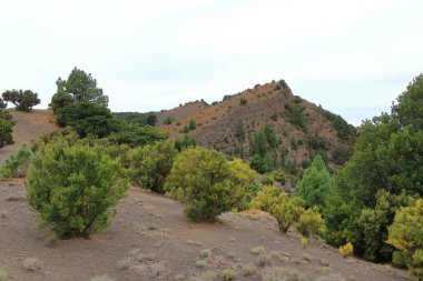 Hoya de Fireba 'daki dev Caldera, El Hierro, Kanarya Adaları, İspanya