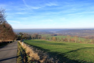 Pirna, Saksonya, Almanya yakınlarındaki Cotta çevresindeki manzara