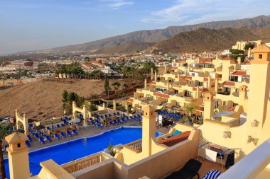 Kosta Adeje, Tenerife, Kanarya Adaları, İspanya çevresindeki manzara