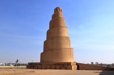 Sarmal minarenin tepesi, Büyük Cami Malwiya, Samarra, Irak