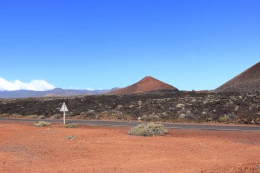 La Restinga yakınlarındaki volkanik manzara, El Hierro, Kanarya Adaları, İspanya