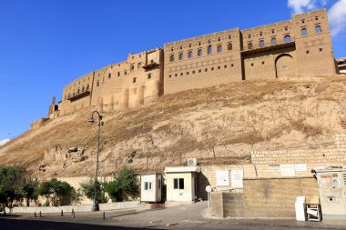 Erbil, Erbil, Kürdistan, Irak - 20 Kasım 2024: Kentin merkezindeki Erbil Kalesi etrafında