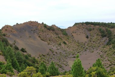 Hoya de Fireba 'daki dev Caldera, El Hierro, Kanarya Adaları, İspanya