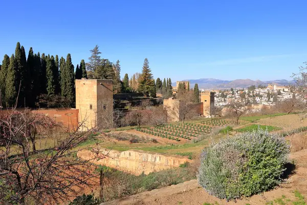 Granada, Endülüs, İspanya üzerinde havadan panoramik bir manzara