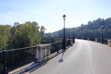 Guadalhorce rezervuarı etrafındaki manzara, Ardales, Endülüs, İspanya