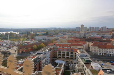 Potsdam, Brandenburg, Almanya - 19 Ekim 2024: St. Nikolai Kilisesi 'nden (Nikolaikirche)