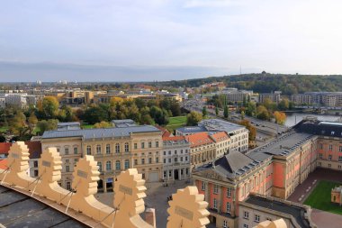 Potsdam, Brandenburg, Almanya - 19 Ekim 2024: St. Nikolai Kilisesi 'nden (Nikolaikirche)