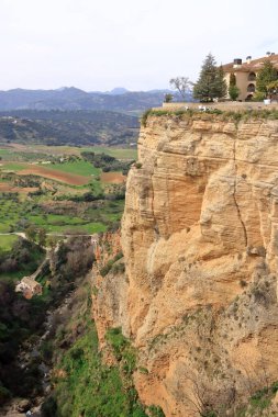 Guadalevin Nehri üzerindeki Yeni Köprü, Puente Nuevo, Ronda, Endülüs, İspanya