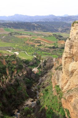 Guadalevin Nehri üzerindeki Yeni Köprü, Puente Nuevo, Ronda, Endülüs, İspanya
