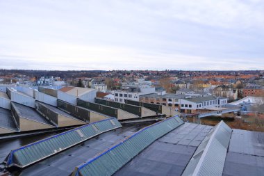Dresden, Almanya 'da Saksonya - 08 Ocak 2025: Dresden' den doğu şehrine bakın - Plauen