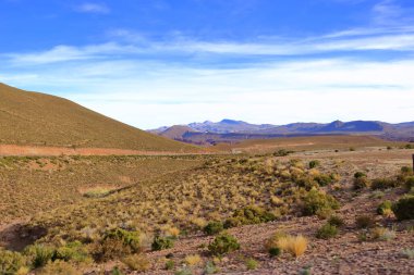 Bolivya 'da Potosi ve Uyuni arasındaki karayolu boyunca kaya oluşumları