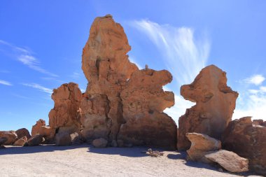 Güney Bolivya 'daki Bosque de Piedras kaya oluşumu (Valle de Rocas, Ciudad de Piedra)