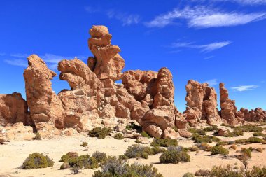 Güney Bolivya 'daki Bosque de Piedras kaya oluşumu (Valle de Rocas, Ciudad de Piedra)