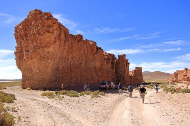 Bolivya - 25 Mayıs 2025: Bolivya 'nın güneyindeki İtalya' ya yolculuk Perdida kaya oluşumu (Valle de Rocas, Ciudad Italia)