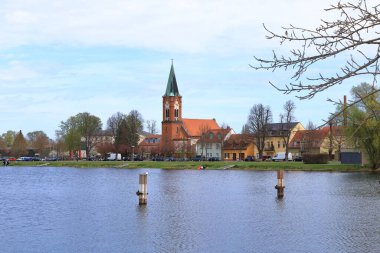 Werder an der Havel, Brandenburg, Almanya - 13 Nisan 2025: Havel nehri üzerinden Maria Meeresstern