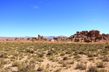 Güney Bolivya 'daki Bosque de Piedras kaya oluşumu (Valle de Rocas, Ciudad de Piedra)