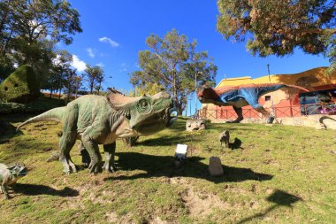 Sucre in Bolivia - 22 Mayıs 2025: in the Cretaceous Park, a turist ve bilimsel site