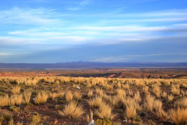 Bolivya 'da Potosi ve Uyuni arasındaki karayolu boyunca kaya oluşumları