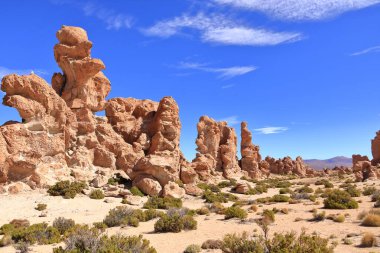 Güney Bolivya 'daki Bosque de Piedras kaya oluşumu (Valle de Rocas, Ciudad de Piedra)