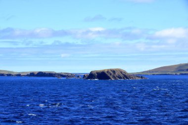distant view to the south coast of the Shetland Islands, Scotland