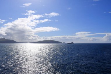 distant view to the north coast of the Shetland Islands (Unst island, Muckle Flugga Lighthouse), Scotland