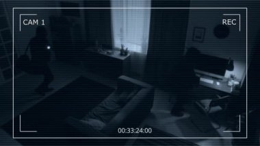 Güvenlik kamerası, iki kimliği belirsiz soyguncunun evden mücevher ve bilgisayar monitörü çalarken görüntülerini çekmiş.