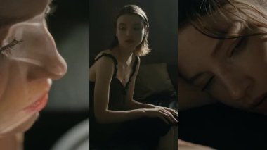 Kafkasyalı genç bir kadının, hayatın anlamını yansıtan, saplantılı düşüncelerle baş etmeye çalışan, depresif bir olay sırasında endişeli hissettiği bir ekran.