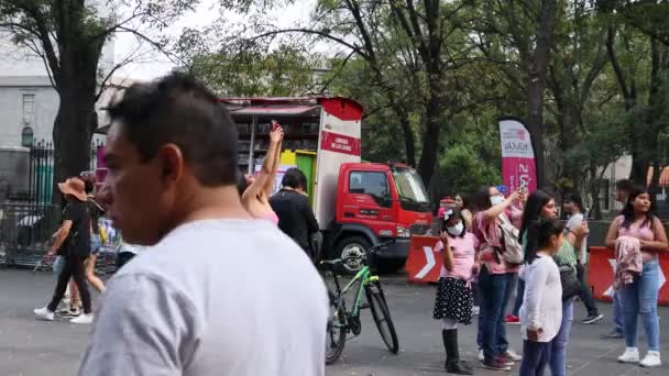 Mexico City Mexico November 2022 Families Visiting Chapultepec Forest Day — Stock Video