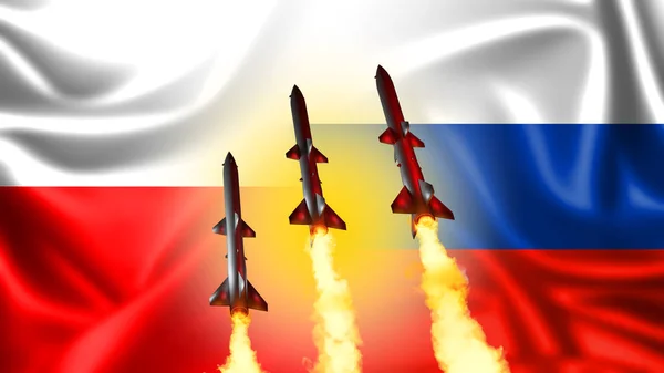 Rozpor Mezi Ruskem Polskem Vztahy Rusko Polsko — Stock fotografie