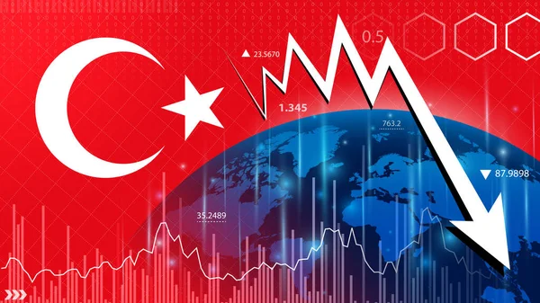 Das Wirtschaftswachstum Der Türkei Dürfte Sich Verlangsamen Die Krise Der — Stockfoto