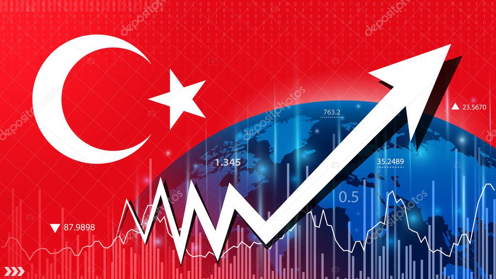 Crecimiento económico en Turquía. Pronóstico económico para la economía de Turquía. Flecha hacia