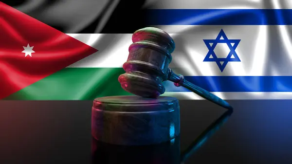 Förbindelserna Med Jordanien Israels Tvist Med Jordanien — Stockfoto