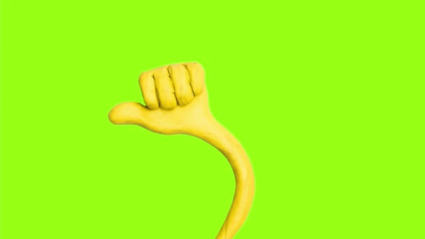 Ручні Жести Анімація Рухомої Руки Добре Ізольовано Фоні Зеленого Екрану — стокове відео