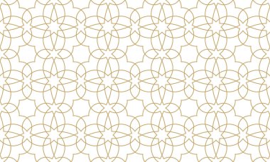 Otantik Arap tarzında kusursuz geometrik desen. Vektör illüstrasyonu