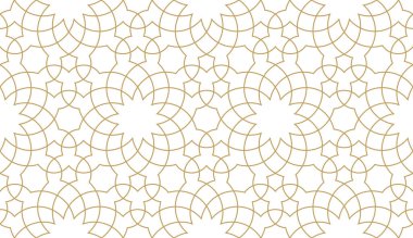 Otantik Arap tarzında kusursuz geometrik desen. Vektör illüstrasyonu