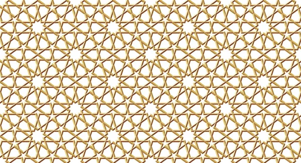 Бесшовный Золотой Узор Подлинном Арабском Стиле Векторная Иллюстрация — стоковый вектор