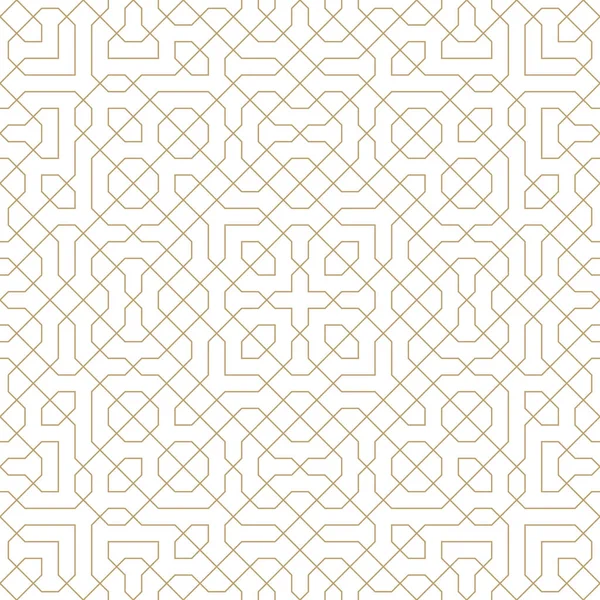 Nahtloses Quadratisches Muster Authentischen Arabischen Stil Vektorillustration — Stockvektor